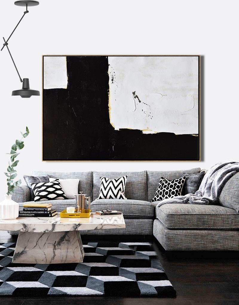 Horizontal Palette Knife Minimalist Art #C33Z